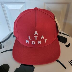 Altamont red snapback hat